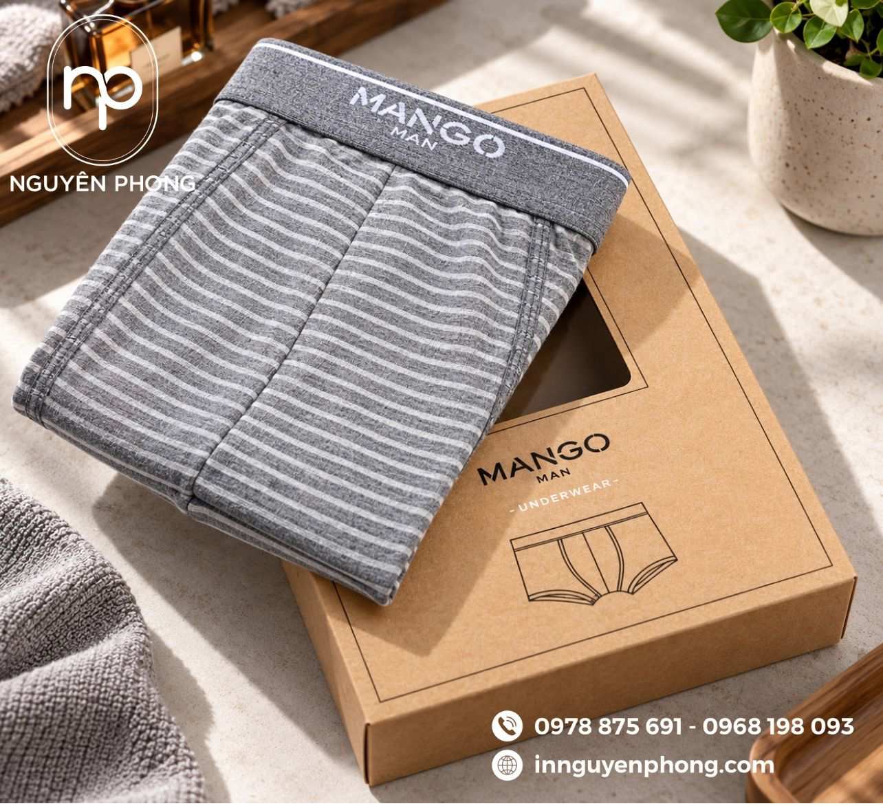 Mẫu hộp kraft đựng đồ lót 